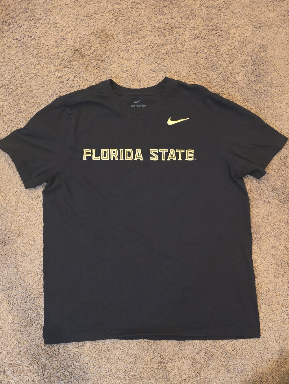 Nike Black T-Shirt with Gold Florida State Logo